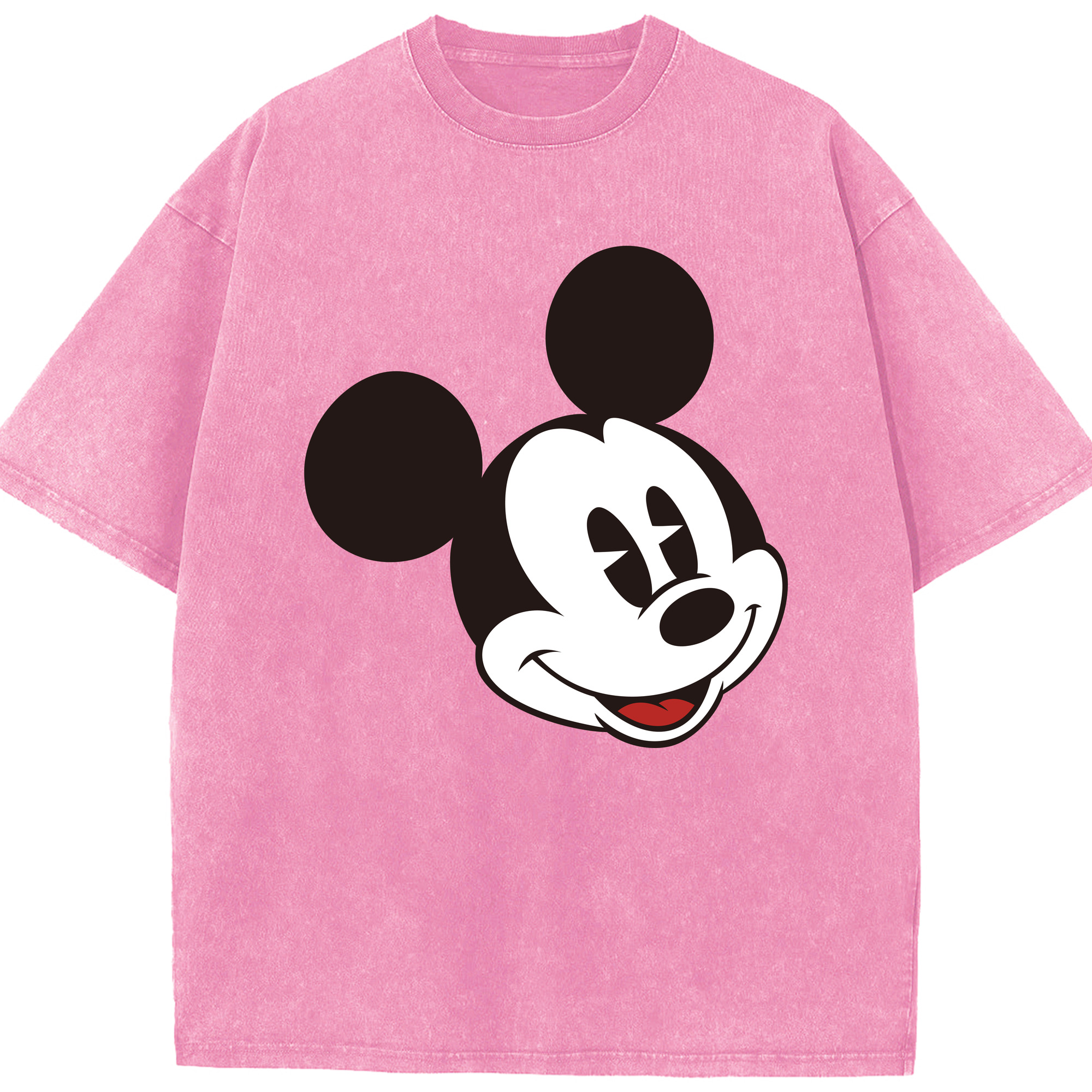 （画像用） ミッキーマウス Mickey Mouse 綿100% ヴィンテージ風 半袖Tシャツ（フロントプリント）